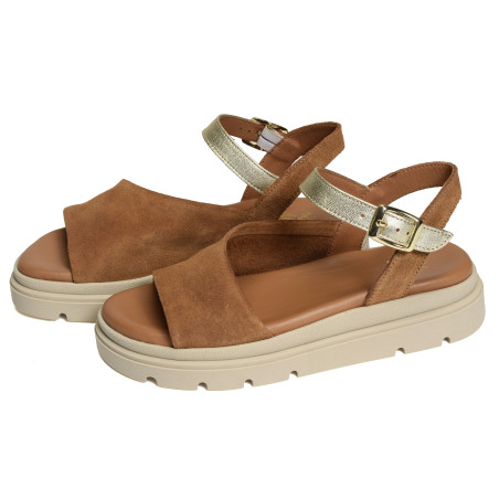 45090F Camel Or, Nu-Pieds à plateforme We Do