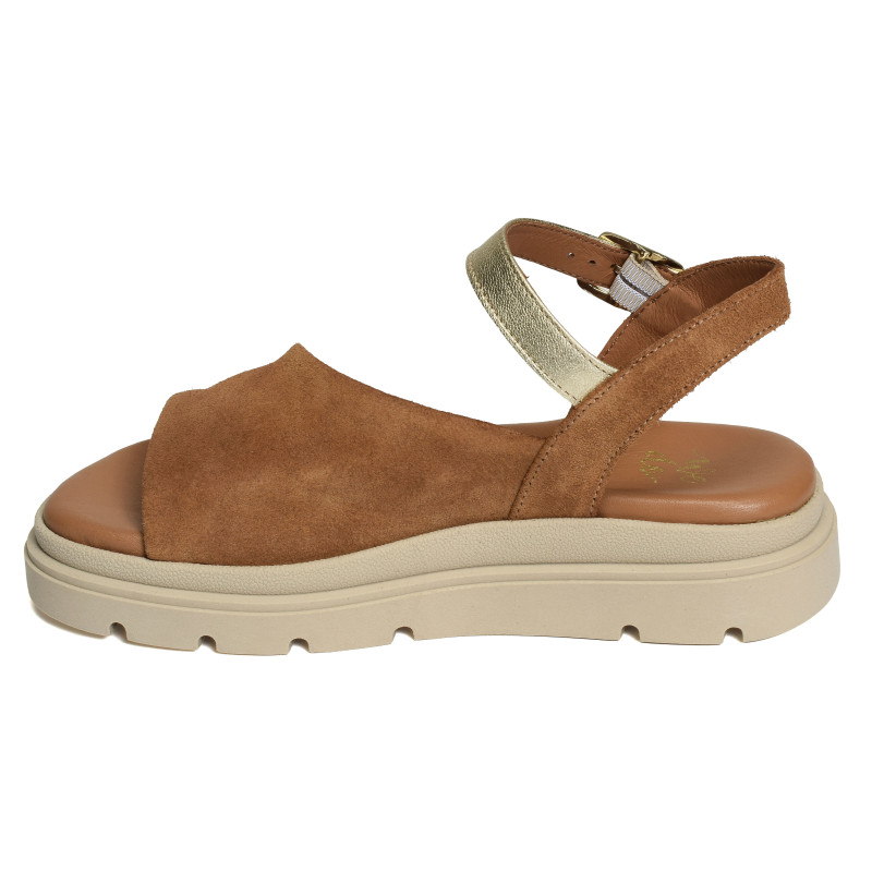 45090F Camel Or, Nu-Pieds à plateforme We Do