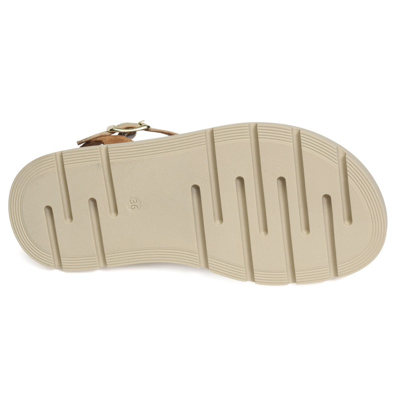 45090F Camel Or, Nu-Pieds à plateforme We Do