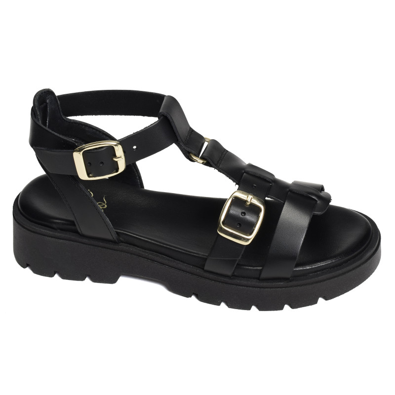 45710 Noir, Nu-Pieds à plateforme We Do