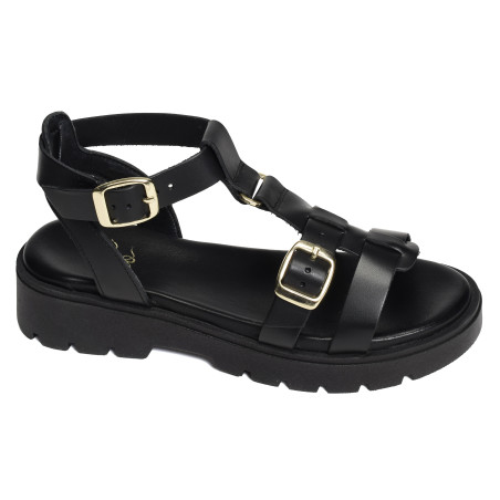 45710 Noir, Nu-Pieds à plateforme We Do