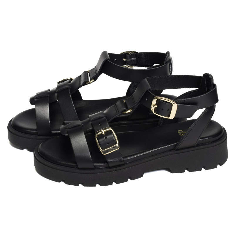 45710 Noir, Nu-Pieds à plateforme We Do