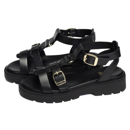 45710 Noir, Nu-Pieds à plateforme We Do