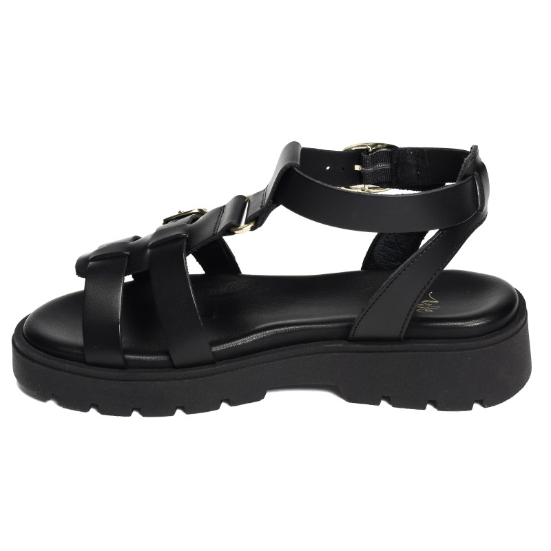 45710 Noir, Nu-Pieds à plateforme We Do