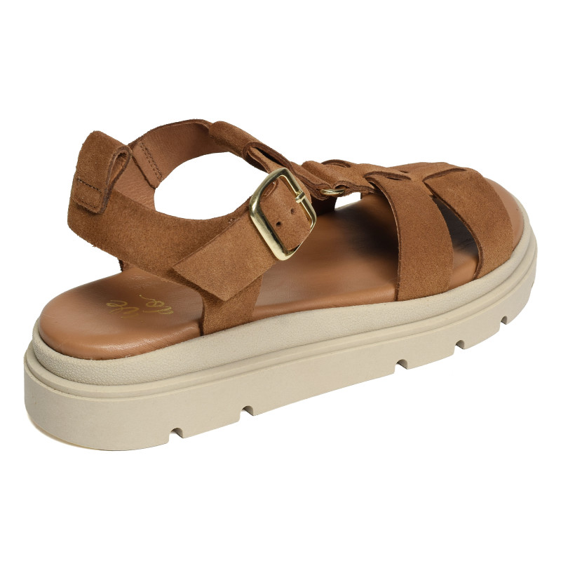 45894A Camel, Sandales plates We Do