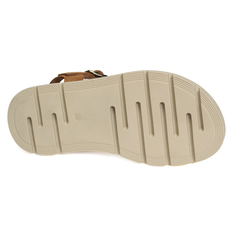 45894A Camel, Sandales plates We Do