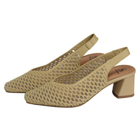 NEW PARIS 75023 Camel, Slingback Miss Elastic