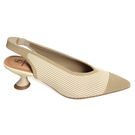 REINE 76535 Camel Beige, Slingback Miss Elastic