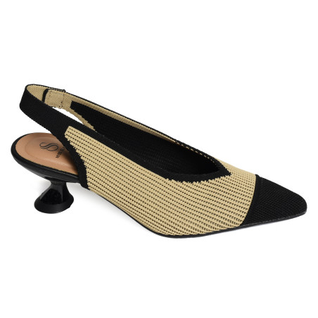 REINE 76535 Camel Noir, Slingback Miss Elastic