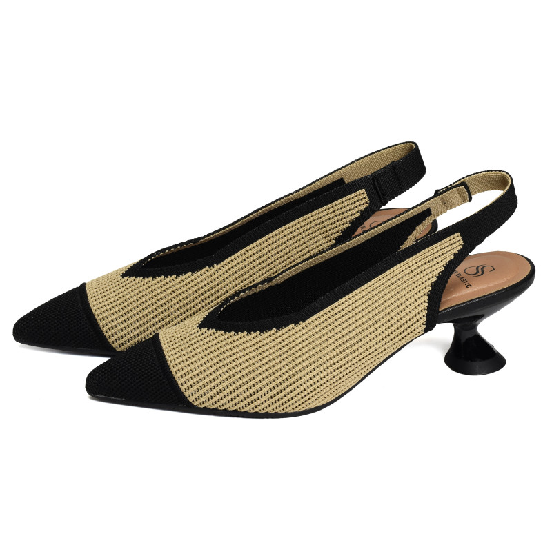 REINE 76535 Camel Noir, Slingback Miss Elastic