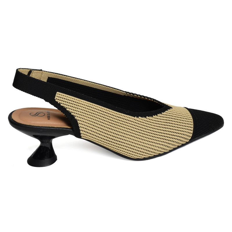 REINE 76535 Camel Noir, Slingback Miss Elastic