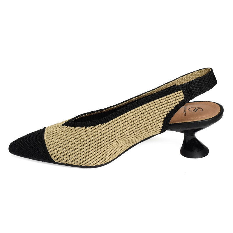 REINE 76535 Camel Noir, Slingback Miss Elastic