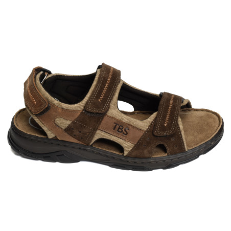 JOHALIN Tan, Sandales plates & Nu-Pieds TBS