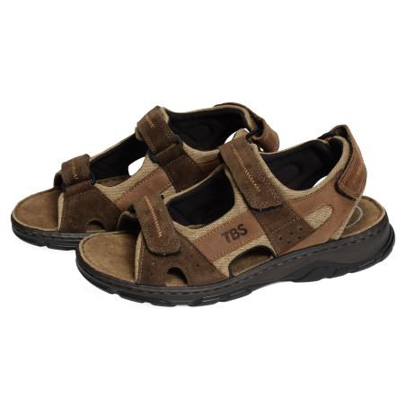 JOHALIN Tan, Sandales plates & Nu-Pieds TBS