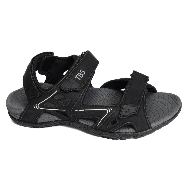 TREKMON Noir, Sandales plates & Nu-Pieds TBS