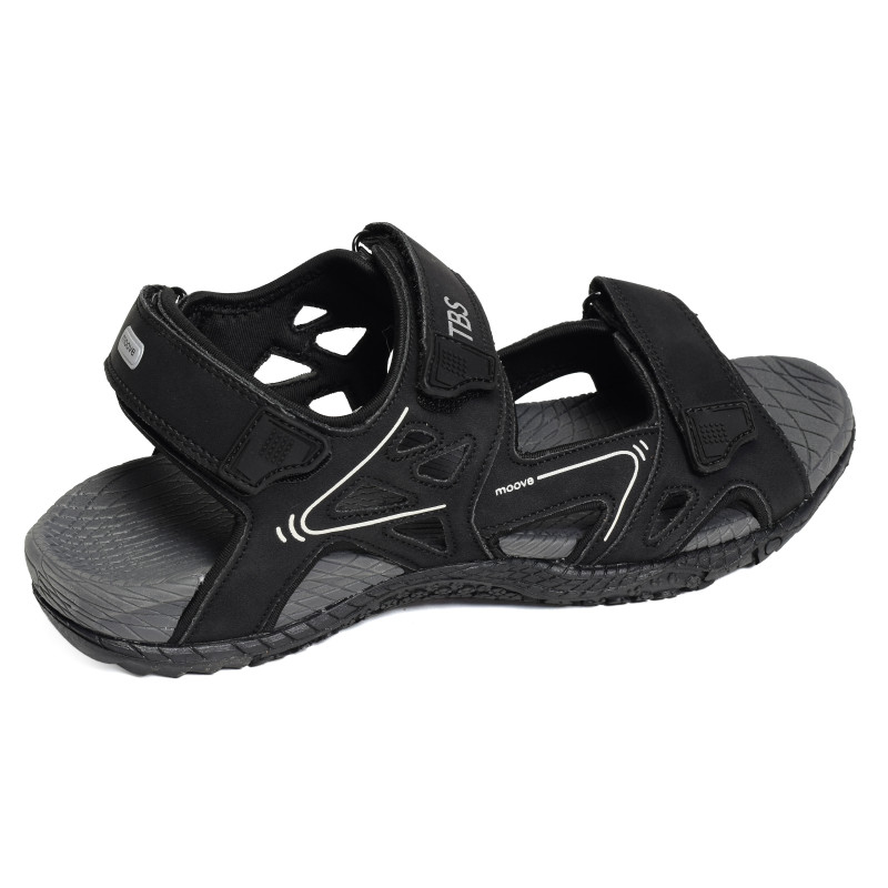 TREKMON Noir, Sandales plates & Nu-Pieds TBS