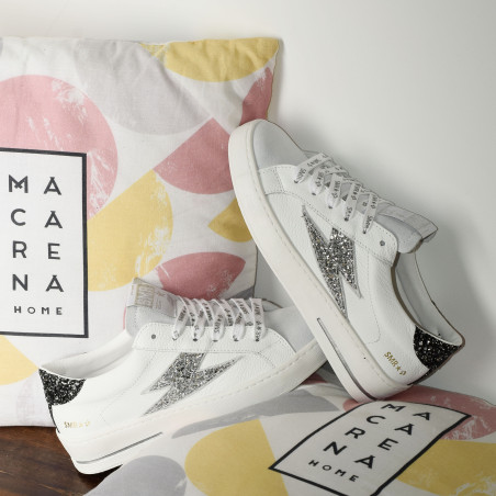 MAYA Blanc Gris, Baskets Mode Semerdjian