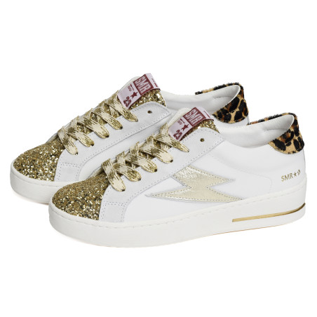 MAYA Blanc Léopard, Baskets Mode Semerdjian