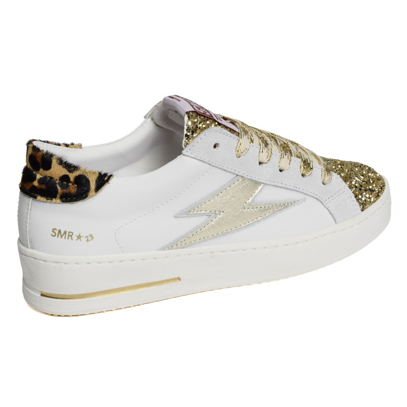 MAYA Blanc Léopard, Baskets Mode Semerdjian