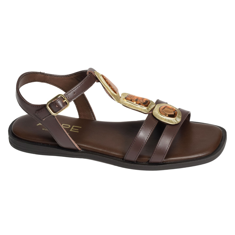 SHEILA 5594 Marron, Sandales plates Alpe