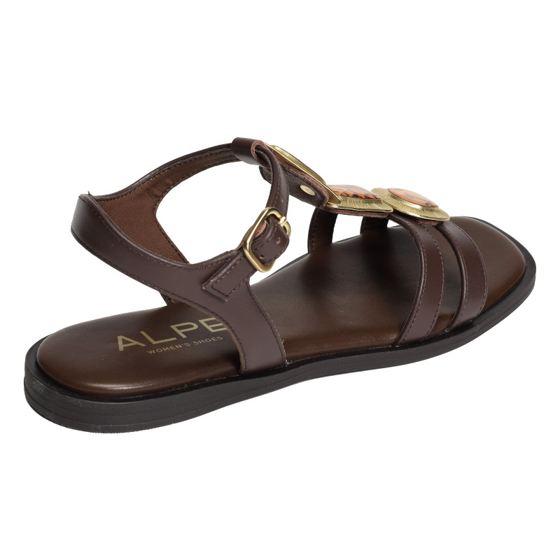 SHEILA 5594 Marron, Sandales plates Alpe