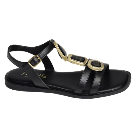 SHEILA 5594 Noir, Sandales plates Alpe