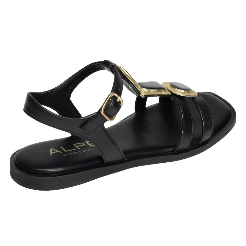 SHEILA 5594 Noir, Sandales plates Alpe