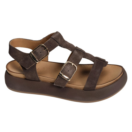 A96046 Chocolat, Nu-Pieds à plateforme Inuovo