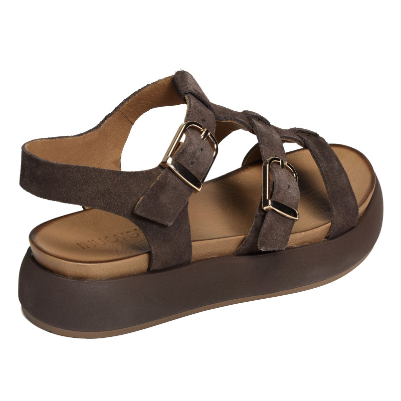 A96046 Chocolat, Nu-Pieds à plateforme Inuovo