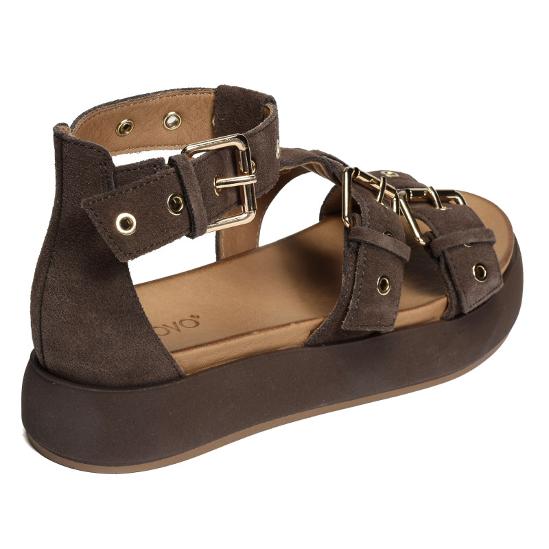 A96073 Chocolat, Nu-Pieds à plateforme Inuovo