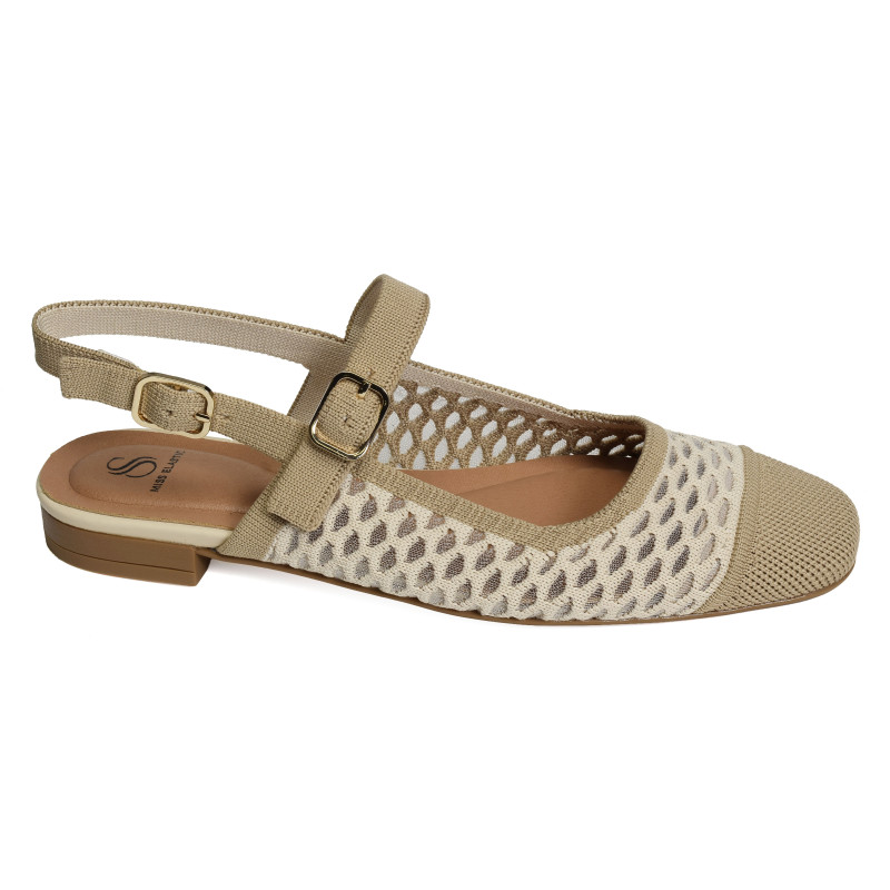 BELLA 75018 Camel Beige, Slingback Miss Elastic