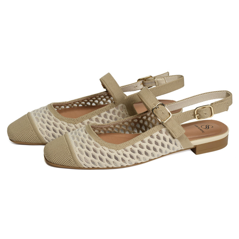 BELLA 75018 Camel Beige, Slingback Miss Elastic