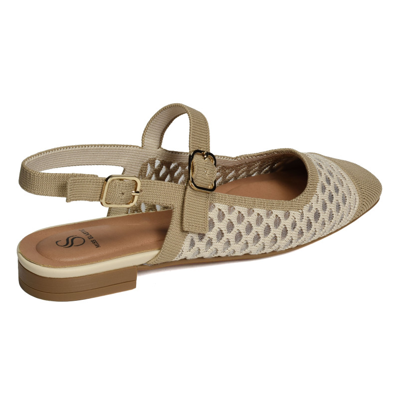 BELLA 75018 Camel Beige, Slingback Miss Elastic