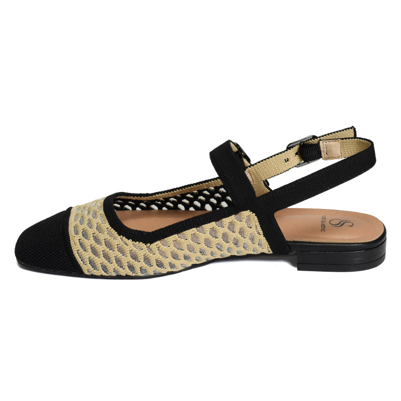 BELLA 75018 Camel Noir, Slingback Miss Elastic