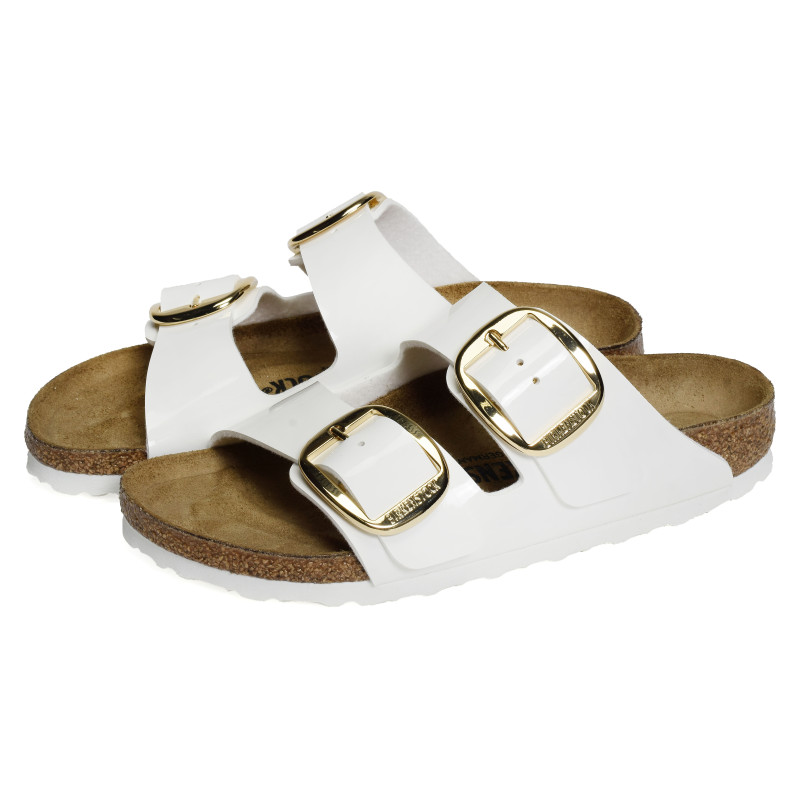 ARIZONA BIG BUCKLE BF Verni Blanc, Mules Birkenstock