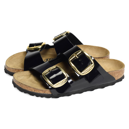 ARIZONA BIG BUCKLE BF Verni Noir, Mules Birkenstock