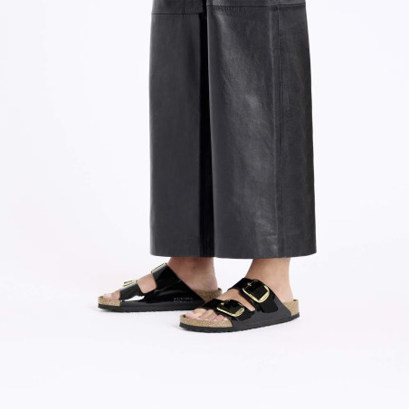 ARIZONA BIG BUCKLE BF Verni Noir, Mules Birkenstock