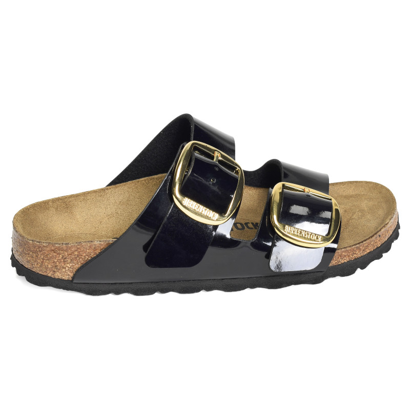 ARIZONA BIG BUCKLE BF Verni Noir, Mules Birkenstock