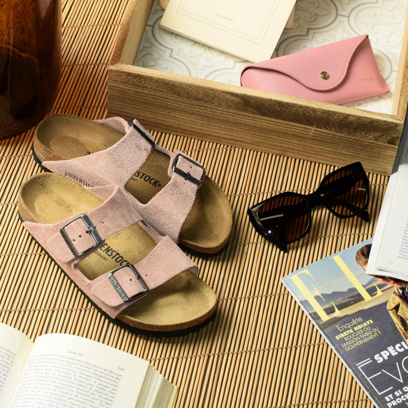 ARIZONA SUEDE W Rose, Mules Birkenstock