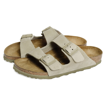 ARIZONA SUEDE W Kaki Beige, Mules Birkenstock