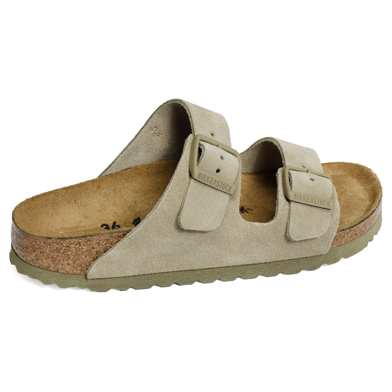 ARIZONA SUEDE W Kaki Beige, Mules Birkenstock