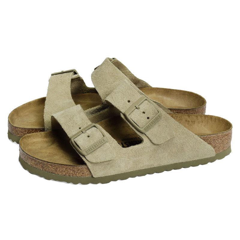 ARIZONA SUEDE Kaki Beige, Mules Birkenstock