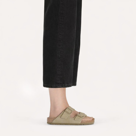 ARIZONA SUEDE Kaki Beige, Mules Birkenstock