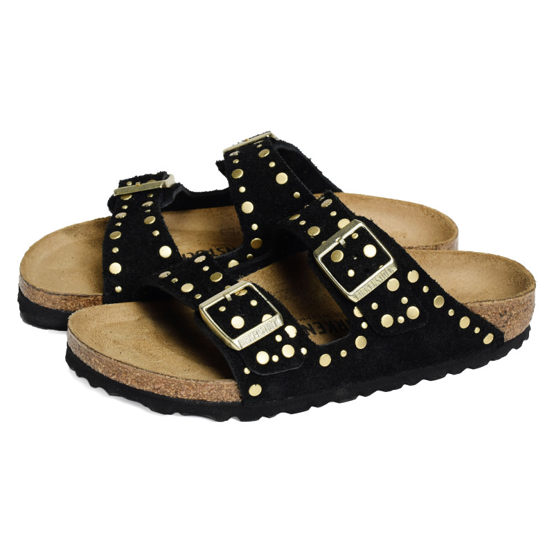 ARIZONA RIVET Noir, Mules Birkenstock