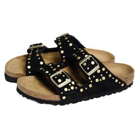 ARIZONA RIVET Noir, Mules Birkenstock