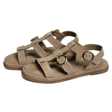 SH3312 Beige, Sandales plates Atelier Tropézien