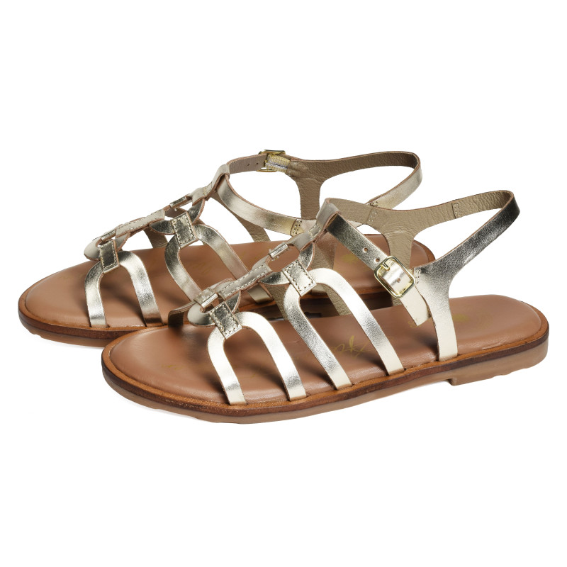 SH3331 Gold, Sandales plates Atelier Tropézien