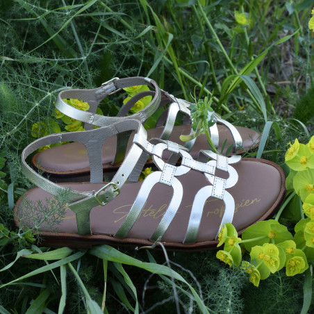 SH3331 Gold, Sandales plates Atelier Tropézien