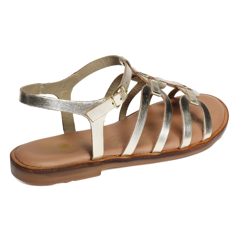 SH3331 Gold, Sandales plates Atelier Tropézien