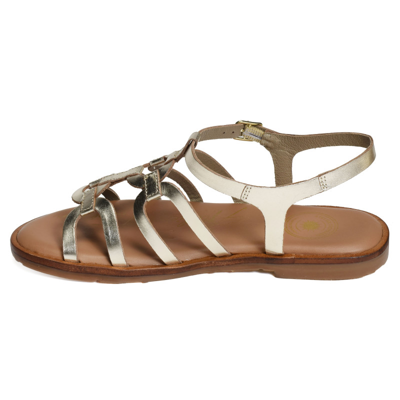 SH3331 Gold, Sandales plates Atelier Tropézien